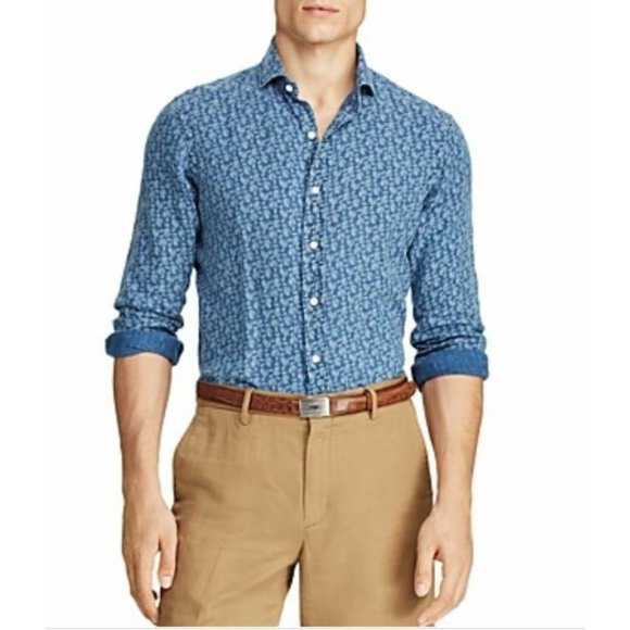 Men's Polo Ralph Lauren Paisley Print Classic fit dress Shirt XL extra large - Picture 2 of 2